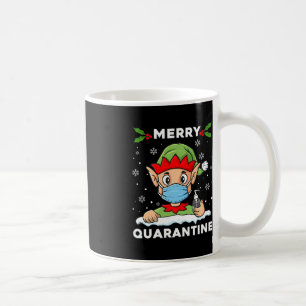 Mug Joyeux Quarantaine Noël Elf Amusants Famille Noël