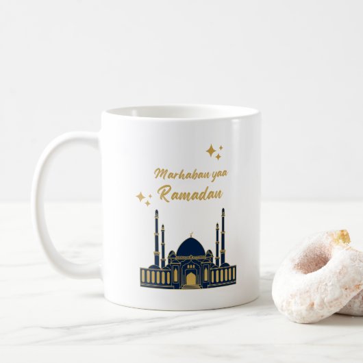Mug Joyeux Ramadan Kareem - Citations de l'Aïd Moubara (Avec donut)