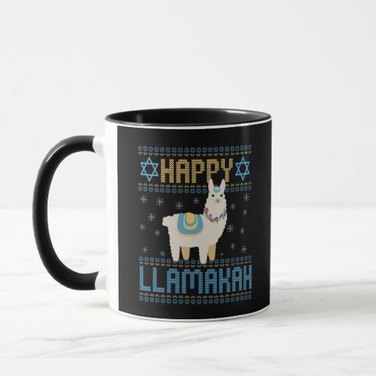 Mug Joyeux Ramakah Drôle juif Hanoukka Lama cadeau (Gauche)