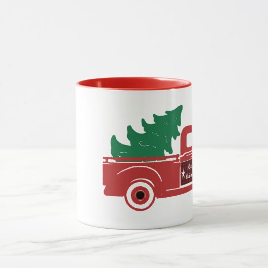 Mug Joyeux ramassage de Noël et arbre (Centre)