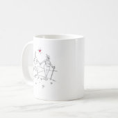 Mug Joyeux Randonnée Mariage Anniversaire Red Heart (Devant gauche)