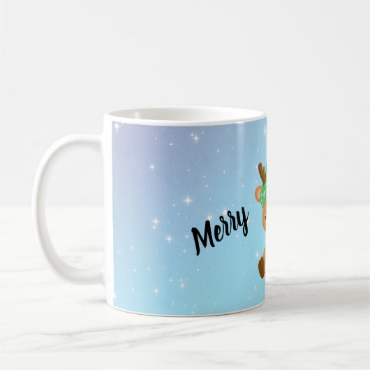 Mug Joyeux Reindeer Prancer Noël (Gauche)