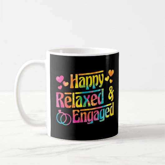 Mug Joyeux Relaxé & Engagé Fiancée Fiance Couple Enga (Gauche)