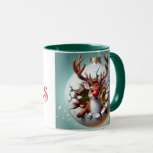 Mug Joyeux rennes de Noël (Devant droit)