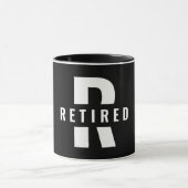 Mug Joyeux Retraite Monogramme Retraité initial (Centre)