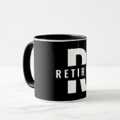 Mug Joyeux Retraite Monogramme Retraité initial (Devant gauche)