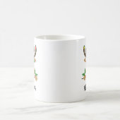 Mug Joyeux Rindeer Lights Design de Noël avec nom (Centre)