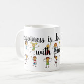 Mug Joyeux rire : Amusant avec les amis (Devant gauche)