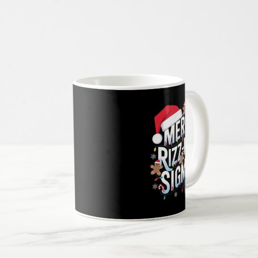 Mug Joyeux Rizz Mas Sigmas Funny Alpha Noël Père Noël (Devant droit)