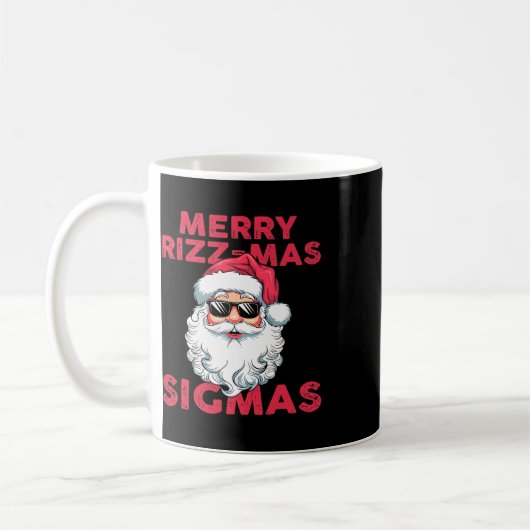 Mug Joyeux Rizz Mas Sigmas Funny Père Noël (Gauche)