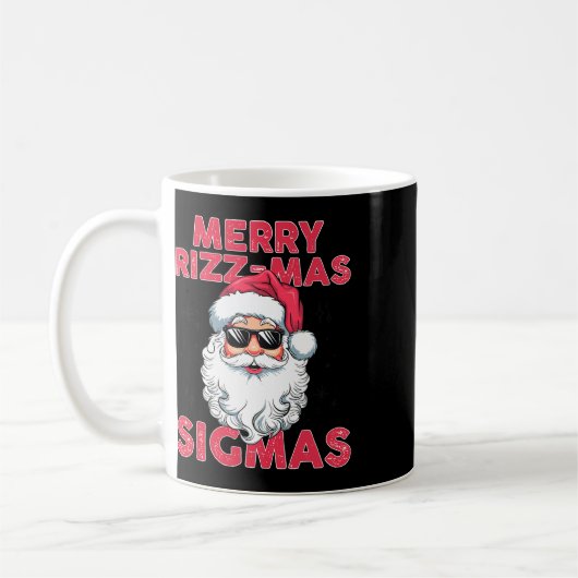 Mug Joyeux Rizz Mas Sigmas Funny Père Noël (Gauche)