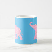 Mug Joyeux rose Elephant-Art Motif moderne (Centre)