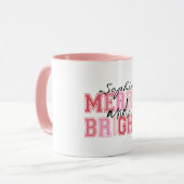 Mug Joyeux Rose Et Bright Typographie Super Noël (Devant gauche)