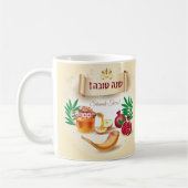 Mug Joyeux Rosh Hashanah Juif Nouvel An Miel & Pomme (Gauche)