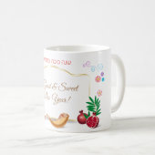 Mug Joyeux Rosh Hashanah Juif Nouvel An Miel & Pomme (Devant droit)