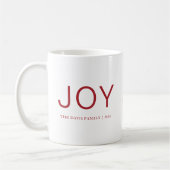 Mug Joyeux Rouge minimaliste Noël photo (Gauche)