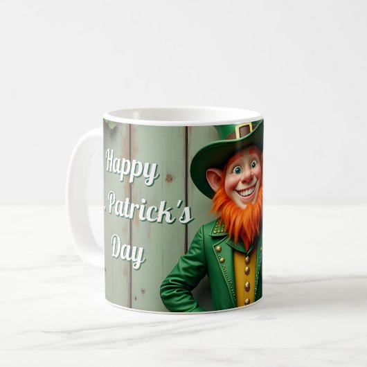 Mug Joyeux Saint Patrick's Day Leprechaun (Devant gauche)