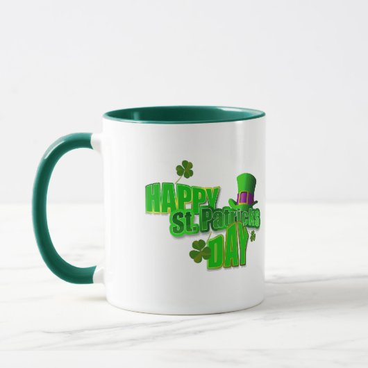 Mug Joyeux Saint Patrick's Day Leprechaun (Gauche)