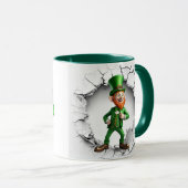 Mug Joyeux Saint Patrick's Day Leprechaun (Devant droit)