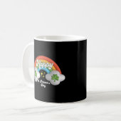Mug Joyeux Saint Patrick's Day mignon arc-en-ciel (Devant gauche)
