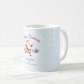 Mug Joyeux Santa, Noël bleu clair (Devant droit)