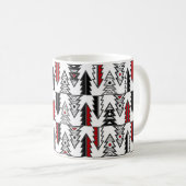 Mug Joyeux sapin de Noël abstrait géométrique moderne  (Devant droit)