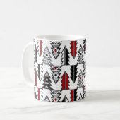 Mug Joyeux sapin de Noël abstrait géométrique moderne  (Devant gauche)