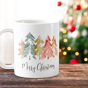Mug Joyeux sapin de Noël Aquarelles vacances