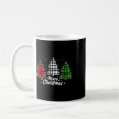Mug Joyeux sapin de Noël Buffalo plaqué Rouge Blanc (Gauche)