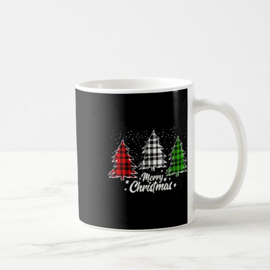 Mug Joyeux sapin de Noël Buffalo plaqué Rouge Blanc (Droite)