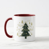 Mug Joyeux sapin de Noël décoré (Gauche)