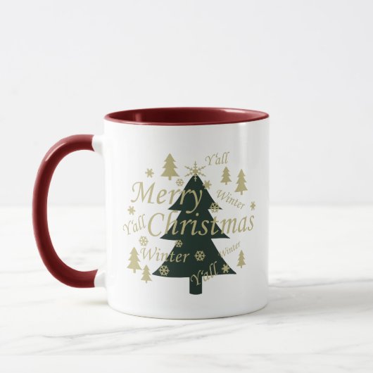 Mug Joyeux sapin de Noël décoré (Gauche)