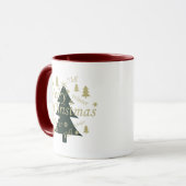 Mug Joyeux sapin de Noël décoré (Devant gauche)