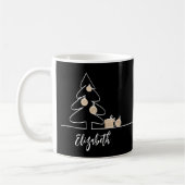 Mug Joyeux sapin de Noël en noir (Gauche)