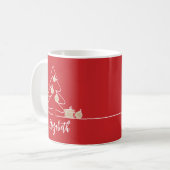 Mug Joyeux sapin de Noël en rouge (Devant gauche)