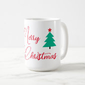 Mug Joyeux sapin de Noël et calligraphie (Devant droit)