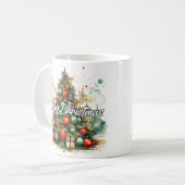 Mug Joyeux sapin de Noël | Joyeuses fêtes (Devant gauche)