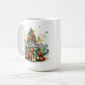 Mug Joyeux sapin de Noël | Joyeuses fêtes (Devant gauche)