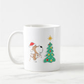 Mug Joyeux sapin de Noël mignon Chien Chien Chien Sant (Gauche)