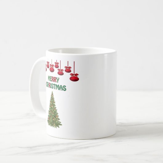 Mug Joyeux sapin de Noël présente Festive Festive (Devant gauche)