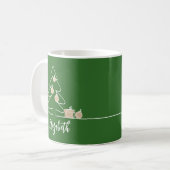 Mug Joyeux sapin de Noël vert (Devant gauche)
