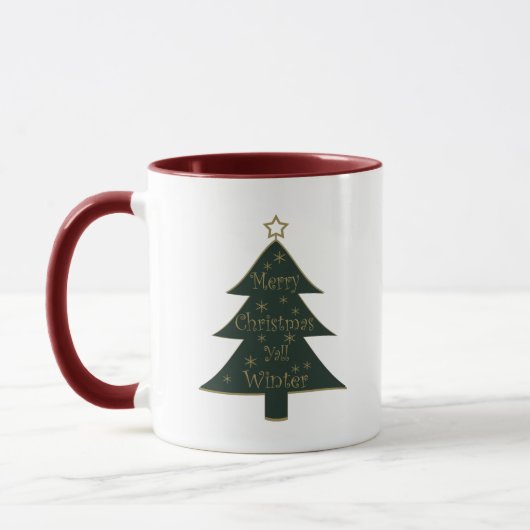Mug Joyeux sapin décoré de Noël (Gauche)