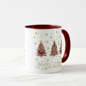 Mug Joyeux sapins de Noël modernes (Devant droit)