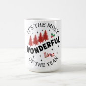 Mug Joyeux sapins rouges de Noël (Centre)