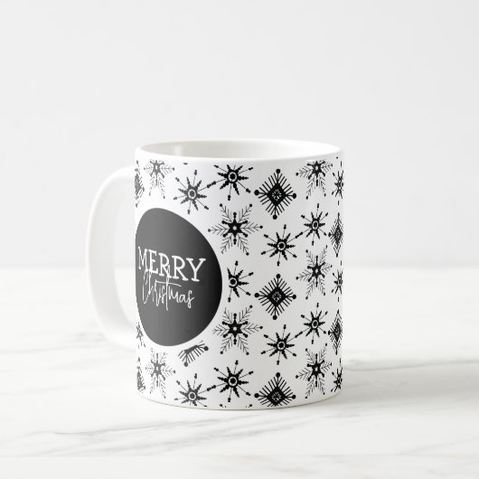 Mug Joyeux script de Noël Flèches noires (Devant gauche)