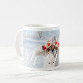 Mug Joyeux Script Simple & moderne Présentation photo (Devant gauche)