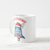 Mug Joyeux Sharkmas Drôle de Noël Shark (Devant gauche)