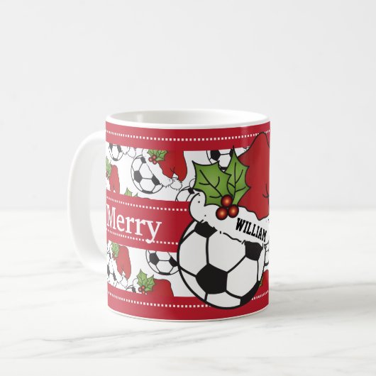 Mug Joyeux soccer de Noël (Devant gauche)