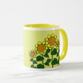 Mug Joyeux soleil et tournesols (Devant droit)