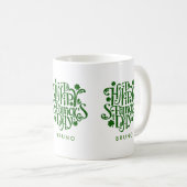 Mug Joyeux St Patrick's Day Retro Typographie Design (Devant droit)